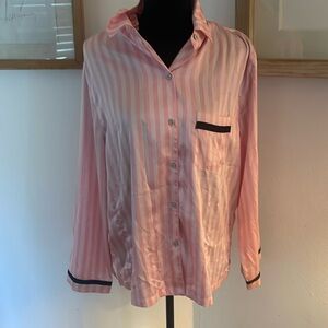 Victoria’s Secret women’s pink striped long sleeve pajama set